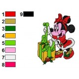 Minnie Mouse Open Here Gift in Christmas Embroidery Design